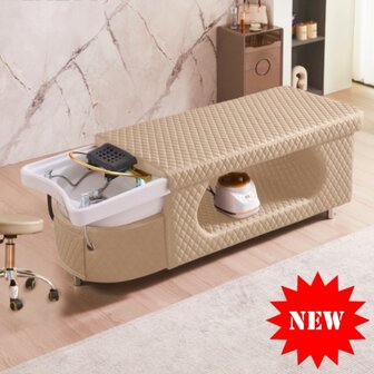 Japanisches Kopf-Spa-Bett TOKYO ShineLux komplett &ndash; Beige