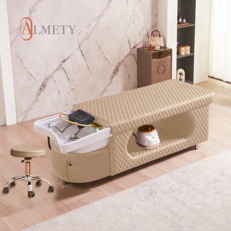 Japanisches Kopf-Spa-Bett TOKYO ShineLux komplett – Beige