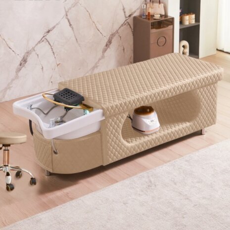 Japanisches Kopf-Spa-Bett TOKYO ShineLux komplett – Beige