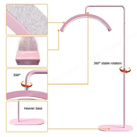 Beautysalon Ledlamp moonlight Lumistar - pink